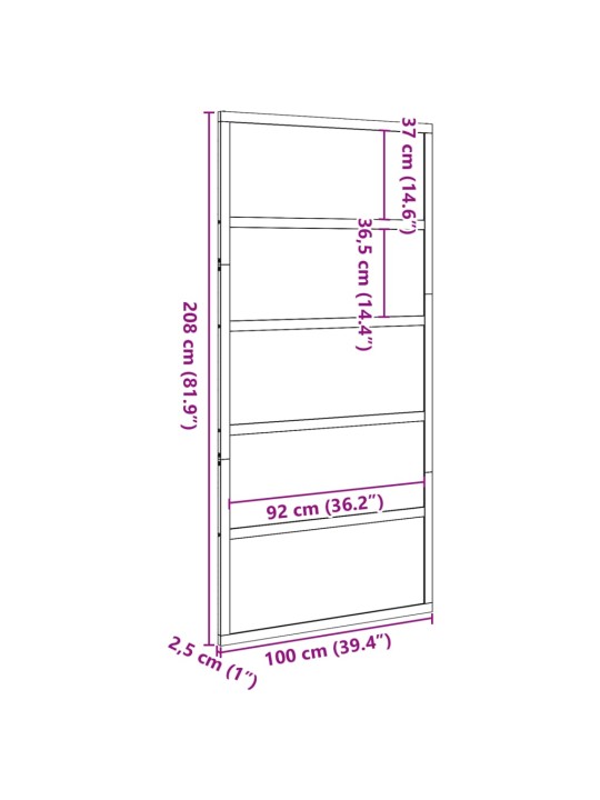 Lato-ovi 100x208 cm täysi mänty