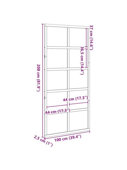 Lato-ovi 100x208 cm täysi mänty