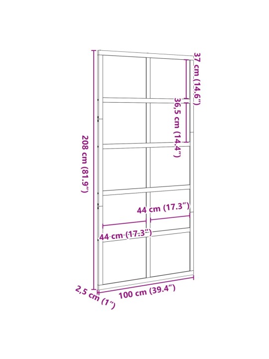 Lato-ovi vahanruskea 100x208 cm täysi mänty