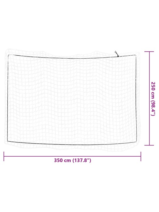 Peräkärryn verkko joustavalla köydellä valkoinen 3,5x2,5 m PP