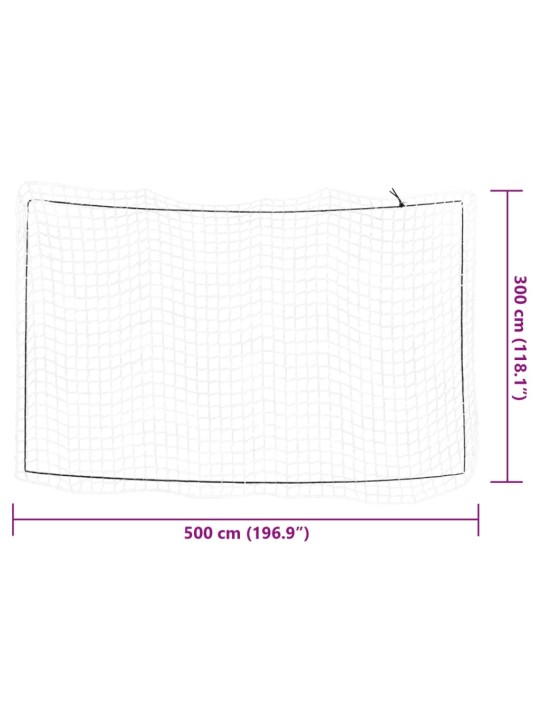 Peräkärryn verkko joustavalla köydellä valkoinen 5x3 m PP