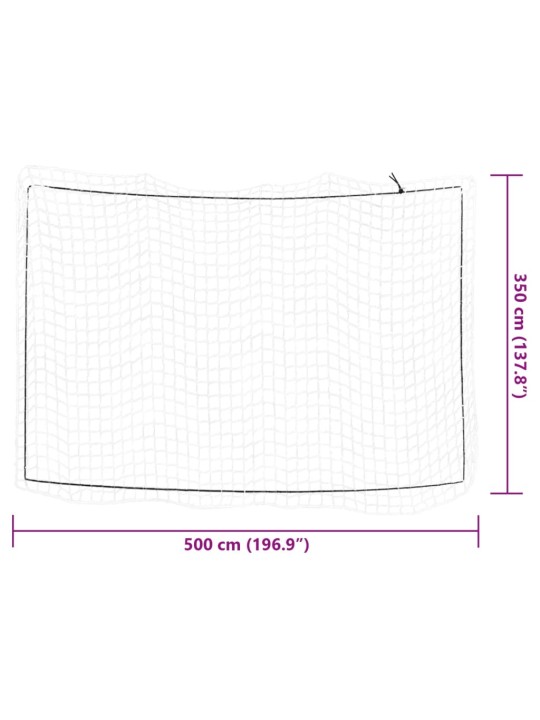 Peräkärryn verkko joustavalla köydellä valkoinen 5x3,5 m PP