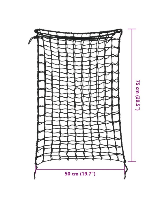 Heinäverkot 2 kpl suorakulmainen musta 75x50 cm PP