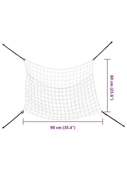 Heinäverkot 2 kpl suorakulmainen valkoinen 90x60 cm PP