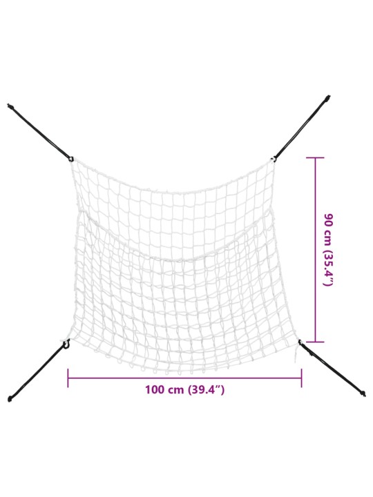 Heinäverkot 2 kpl suorakulmainen valkoinen 100x90 cm PP