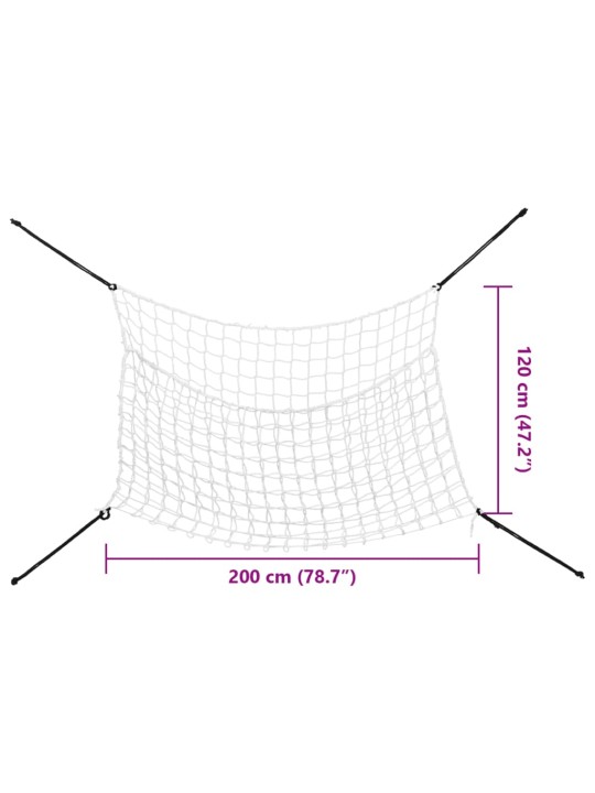 Heinäverkot 2 kpl suorakulmainen valkoinen 200x120 cm PP