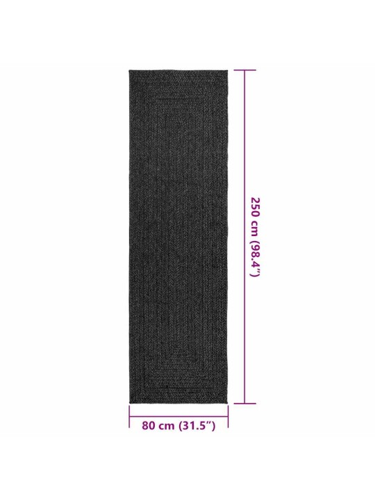 Matto zizur 80x250 cm juuttityyli sisä- ja ulkokäyttöön