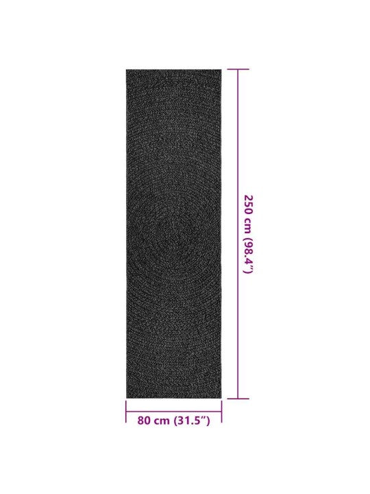 Matto zizur 80x250 cm juuttityyli sisä- ja ulkokäyttöön