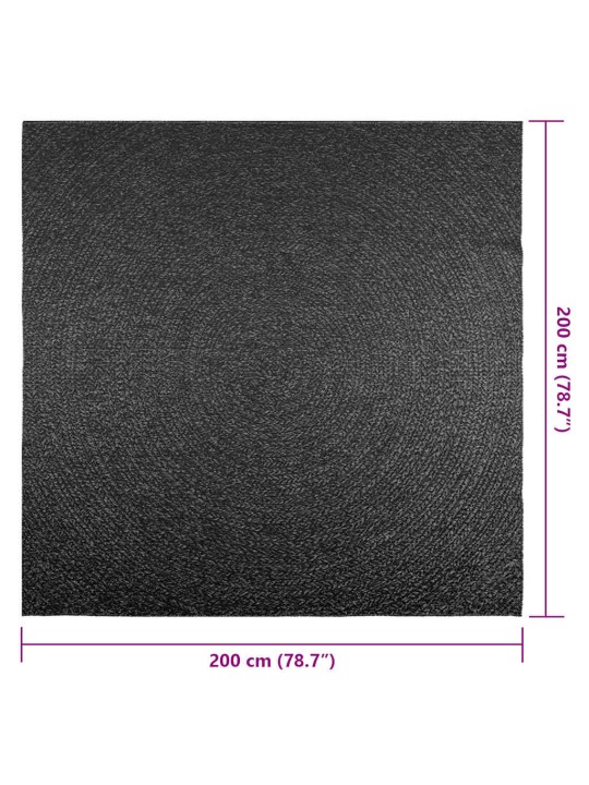 Matto ZIZUR 200x200 cm juuttityyli sisä- ja ulkokäyttöön