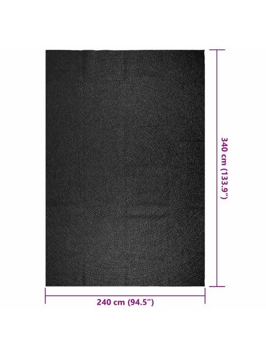 Matto zizur 240x340 cm juuttityyli sisä- ja ulkokäyttöön