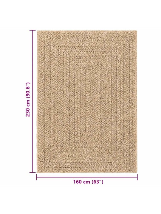 Matto zizur beige 120x170 cm juuttityyli sisä- ja ulkokäyttöön