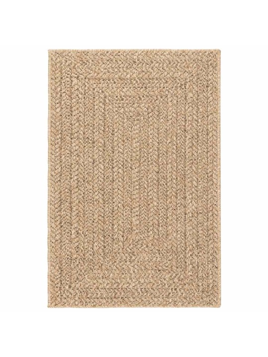 Matto zizur beige 140x200 cm juuttityyli sisä- ja ulkokäyttöön