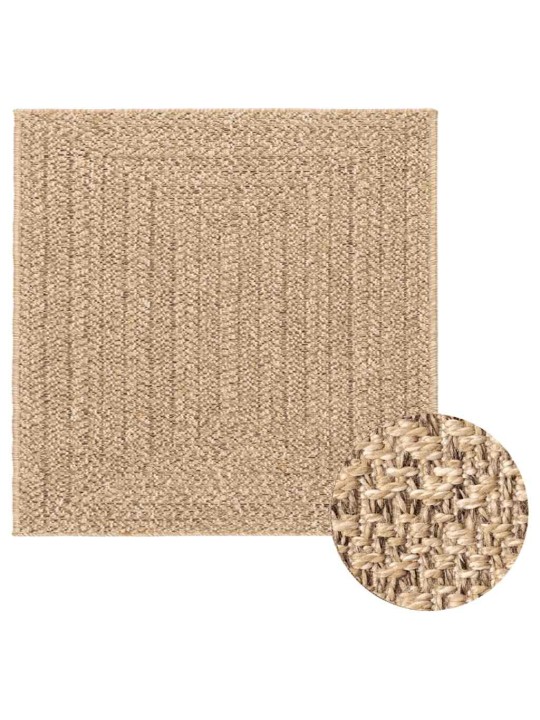 Matto zizur beige 200x290 cm juuttityyli sisä- ja ulkokäyttöön