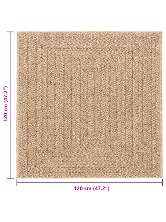 Matto zizur beige 200x290 cm juuttityyli sisä- ja ulkokäyttöön