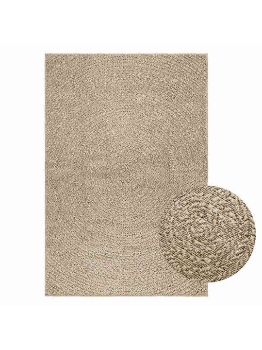 Matto zizur beige 120x170 cm juuttityyli sisä- ja ulkokäyttöön
