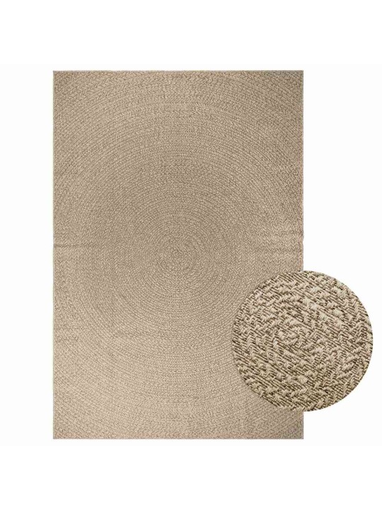Matto zizur beige 200x290 cm juuttityyli sisä- ja ulkokäyttöön