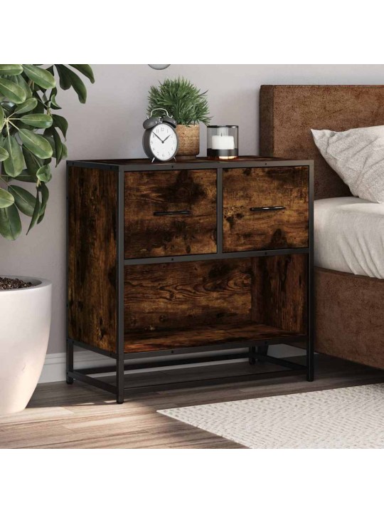 Yökaappi savustettu tammi 60x31x60 cm tekninen puu ja metalli