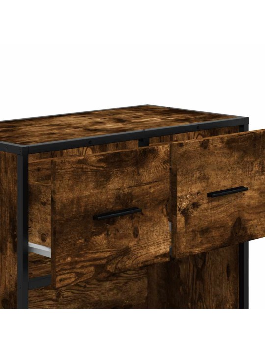 Yökaappi savustettu tammi 60x31x60 cm tekninen puu ja metalli