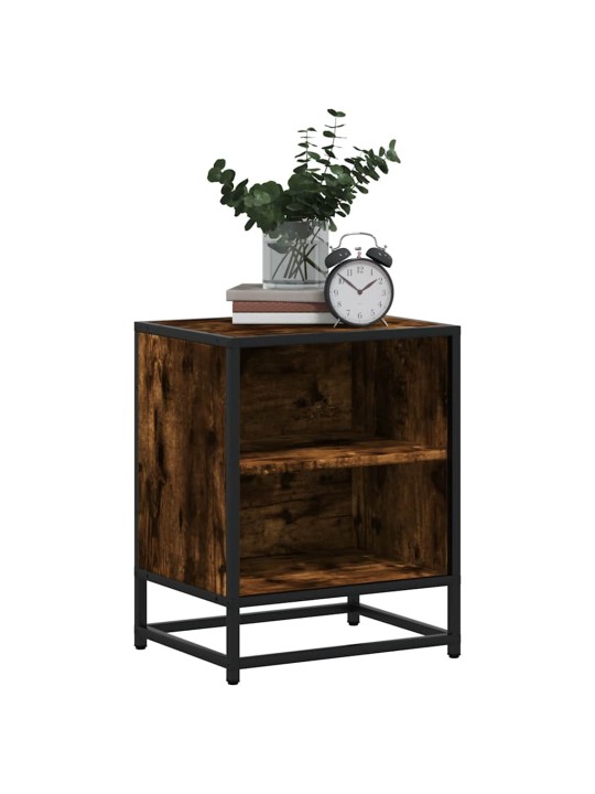 Yökaappi savustettu tammi 40x31x50 cm tekninen puu ja metalli