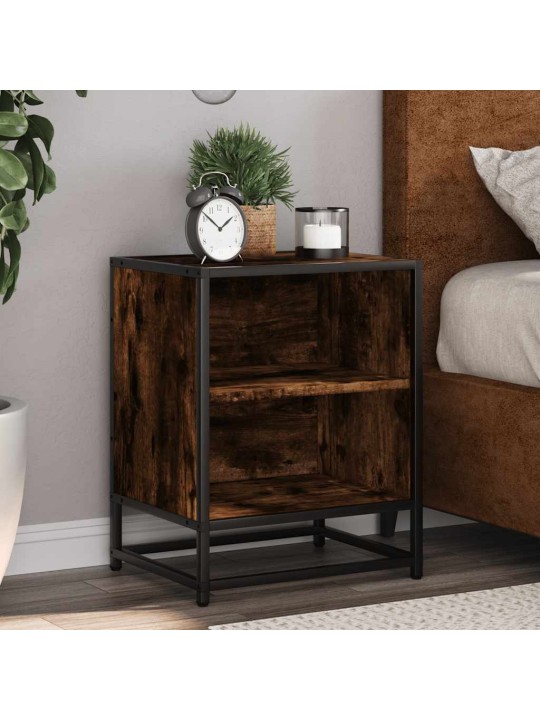 Yökaappi savustettu tammi 40x31x50 cm tekninen puu ja metalli