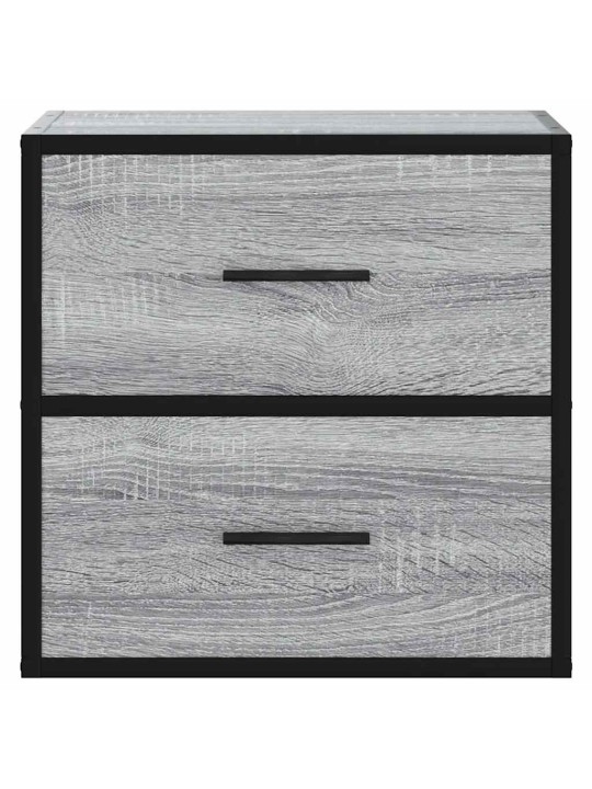 Seinäkaapit 2 kpl harmaa sonoma 40x31x39,5 cm