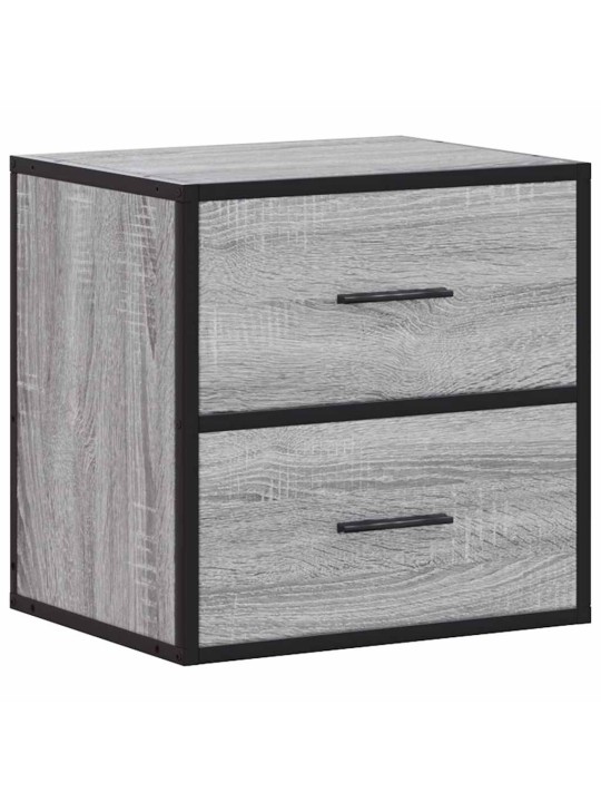 Seinäkaapit 2 kpl harmaa sonoma 40x31x39,5 cm