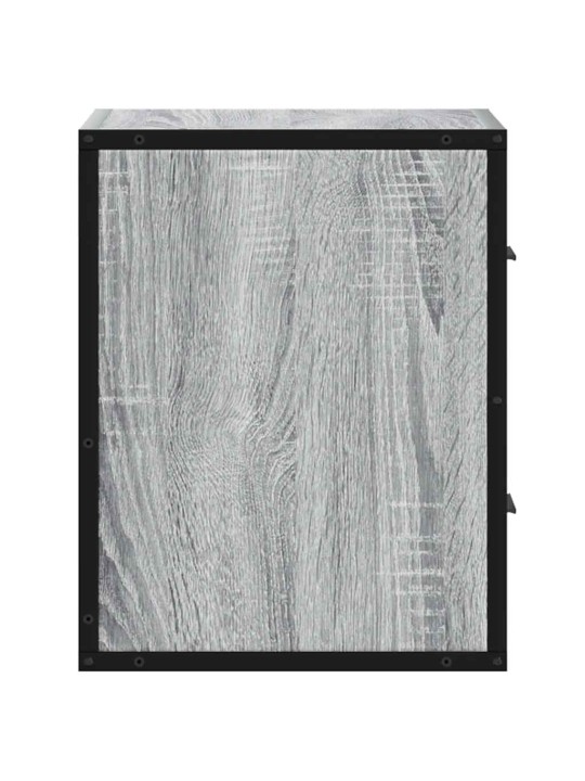 Seinäkaapit 2 kpl harmaa sonoma 40x31x39,5 cm