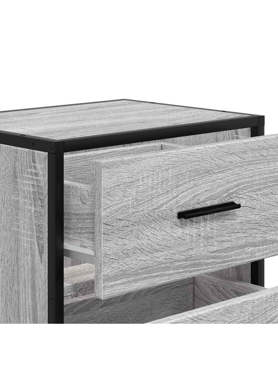 Seinäkaapit 2 kpl harmaa sonoma 40x31x39,5 cm