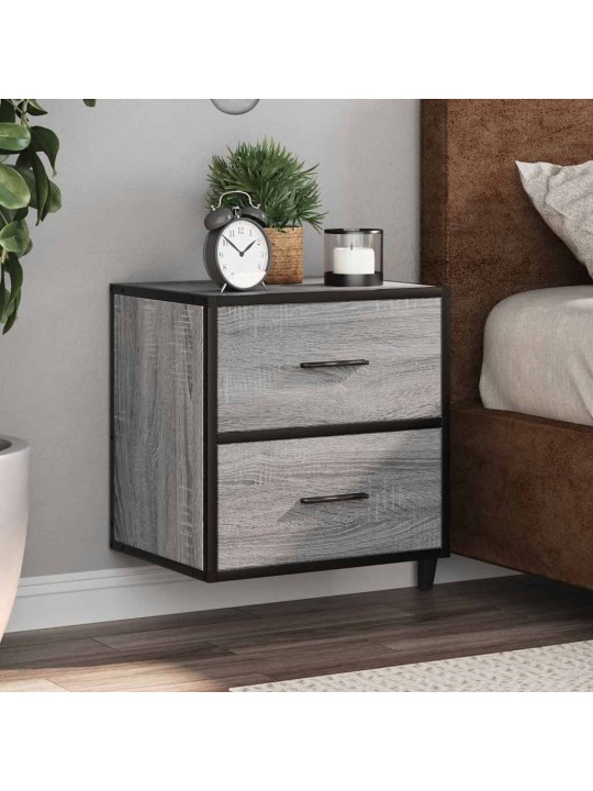 Seinäkaapit 2 kpl harmaa sonoma 40x31x39,5 cm