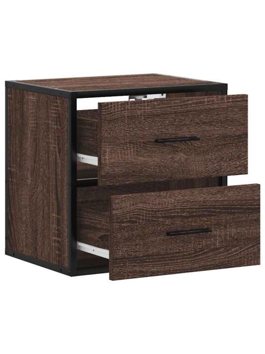 Seinäkaapit 2 kpl ruskea tammi 40x31x39,5 cm