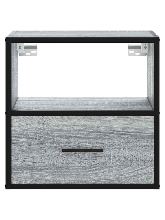 Seinäkaapit 2 kpl harmaa sonoma 40x31x39,5 cm