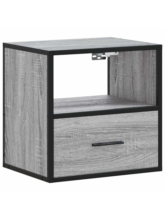 Seinäkaapit 2 kpl harmaa sonoma 40x31x39,5 cm