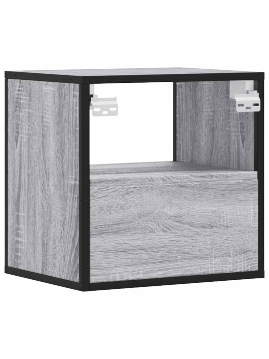 Seinäkaapit 2 kpl harmaa sonoma 40x31x39,5 cm