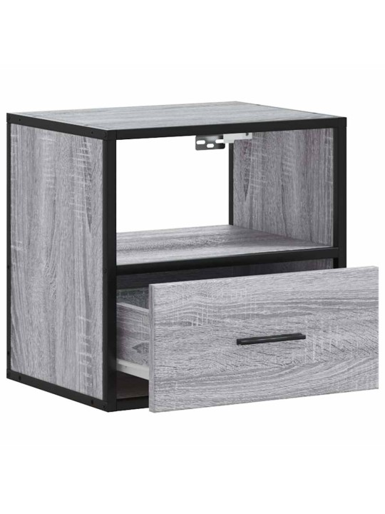 Seinäkaapit 2 kpl harmaa sonoma 40x31x39,5 cm