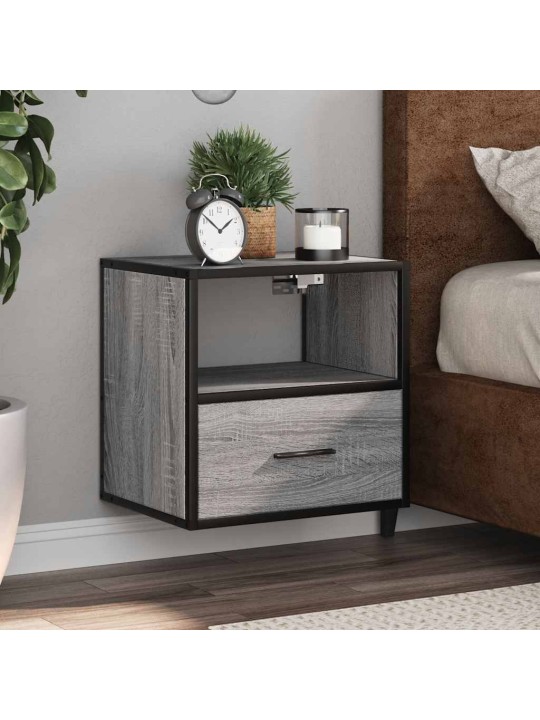 Seinäkaapit 2 kpl harmaa sonoma 40x31x39,5 cm