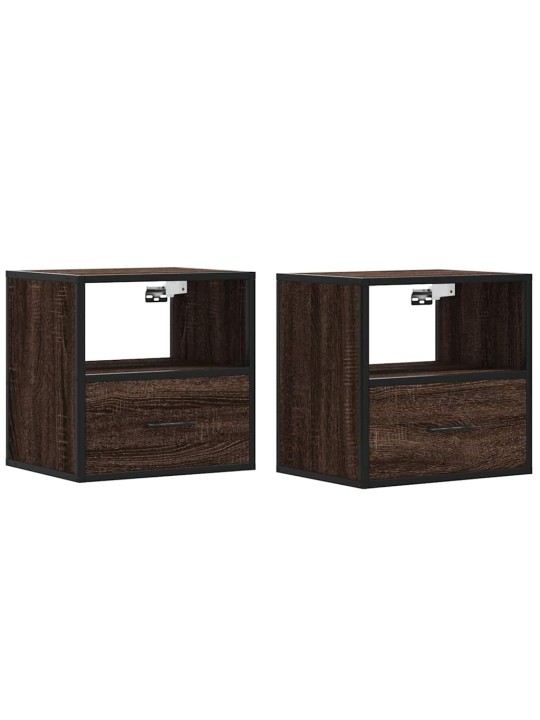 Seinäkaapit 2 kpl ruskea tammi 40x31x39,5 cm