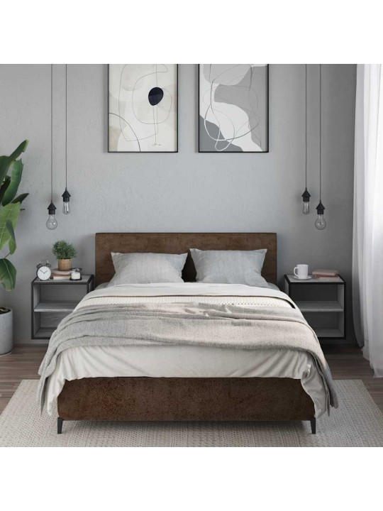 Seinäkaapit 2 kpl harmaa sonoma 40x31x39,5 cm