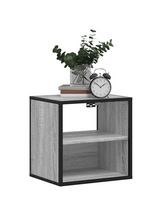 Seinäkaapit 2 kpl harmaa sonoma 40x31x39,5 cm