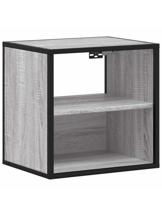 Seinäkaapit 2 kpl harmaa sonoma 40x31x39,5 cm
