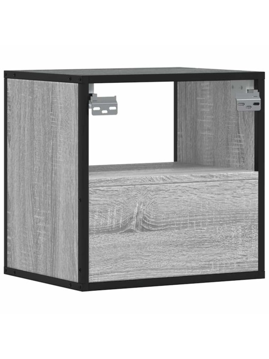 Seinäkaapit 2 kpl harmaa sonoma 40x31x39,5 cm