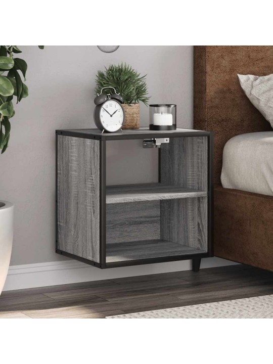 Seinäkaapit 2 kpl harmaa sonoma 40x31x39,5 cm