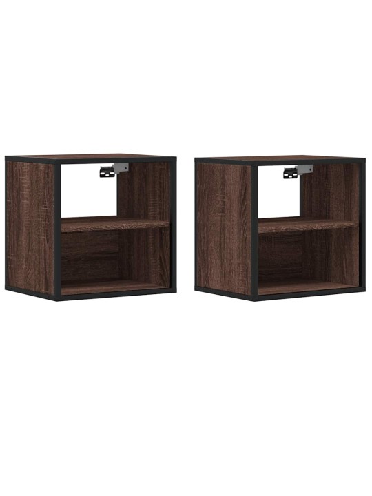 Seinäkaapit 2 kpl ruskea tammi 40x31x39,5 cm