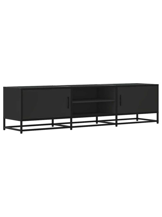 Tv-kaappi musta 160x35x41 cm suunniteltu puu ja metalli