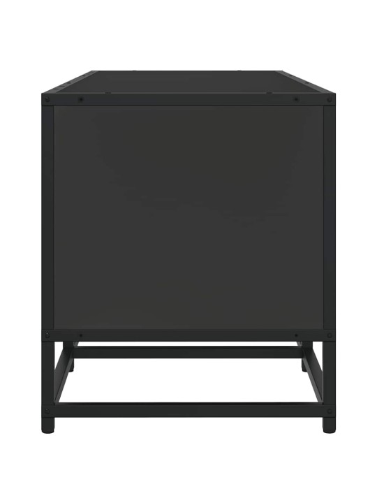 Tv-kaappi musta 160x35x41 cm suunniteltu puu ja metalli