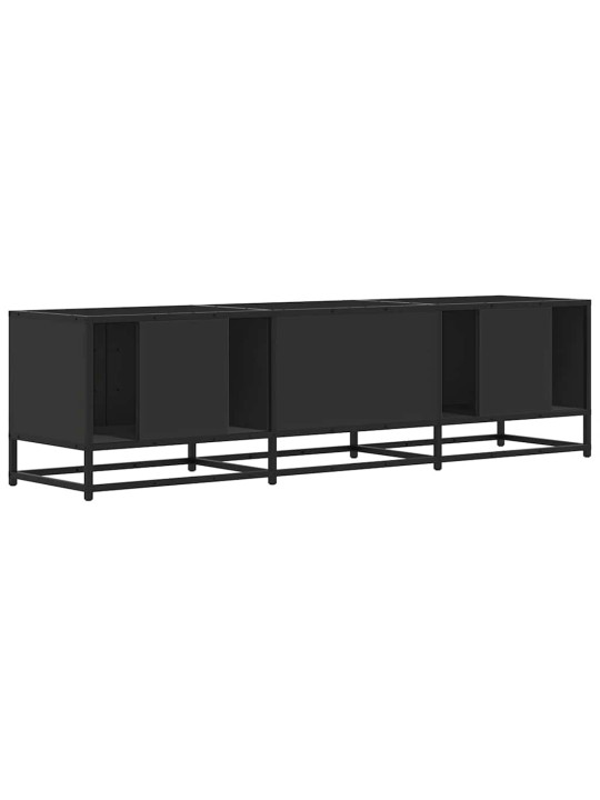 Tv-kaappi musta 160x35x41 cm suunniteltu puu ja metalli