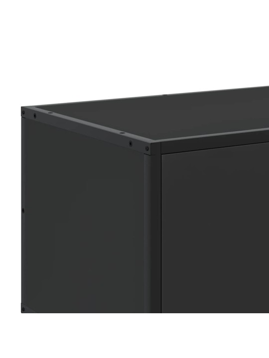 Tv-kaappi musta 160x35x41 cm suunniteltu puu ja metalli