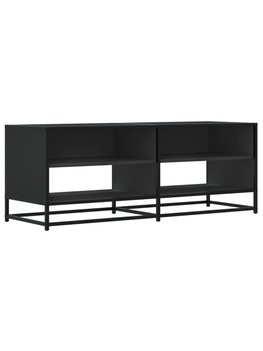 Tv-kaappi musta 120,5x40x46 cm suunniteltu puu ja metalli