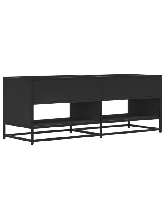 Tv-kaappi musta 120,5x40x46 cm suunniteltu puu ja metalli
