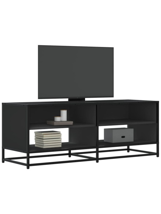 Tv-kaappi musta 120,5x40x46 cm suunniteltu puu ja metalli