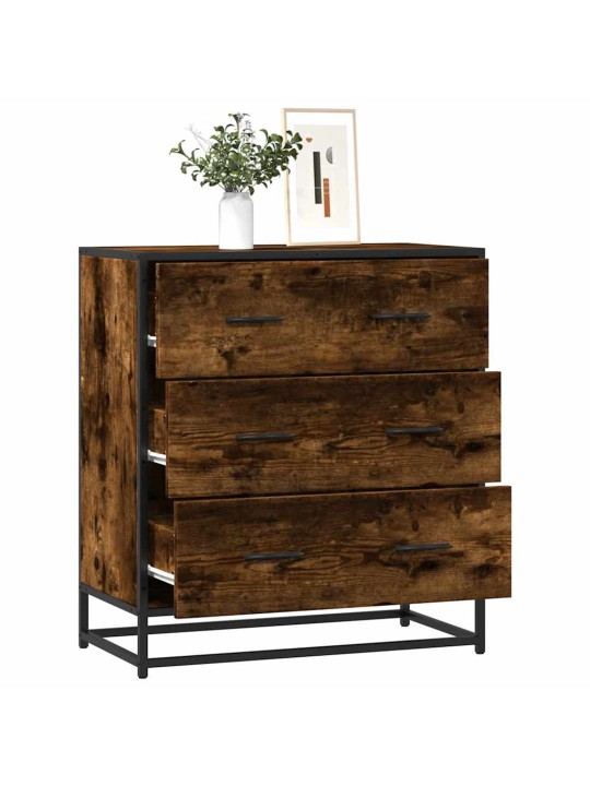 Senkki Savustettu tammi 68x35x76 cm Suunniteltu puu ja metalli